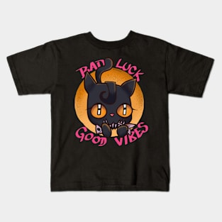 Bad Luck, Good Vibes Kids T-Shirt